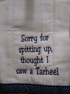 Item_Baby Bib_Thought I saw a Tarheel