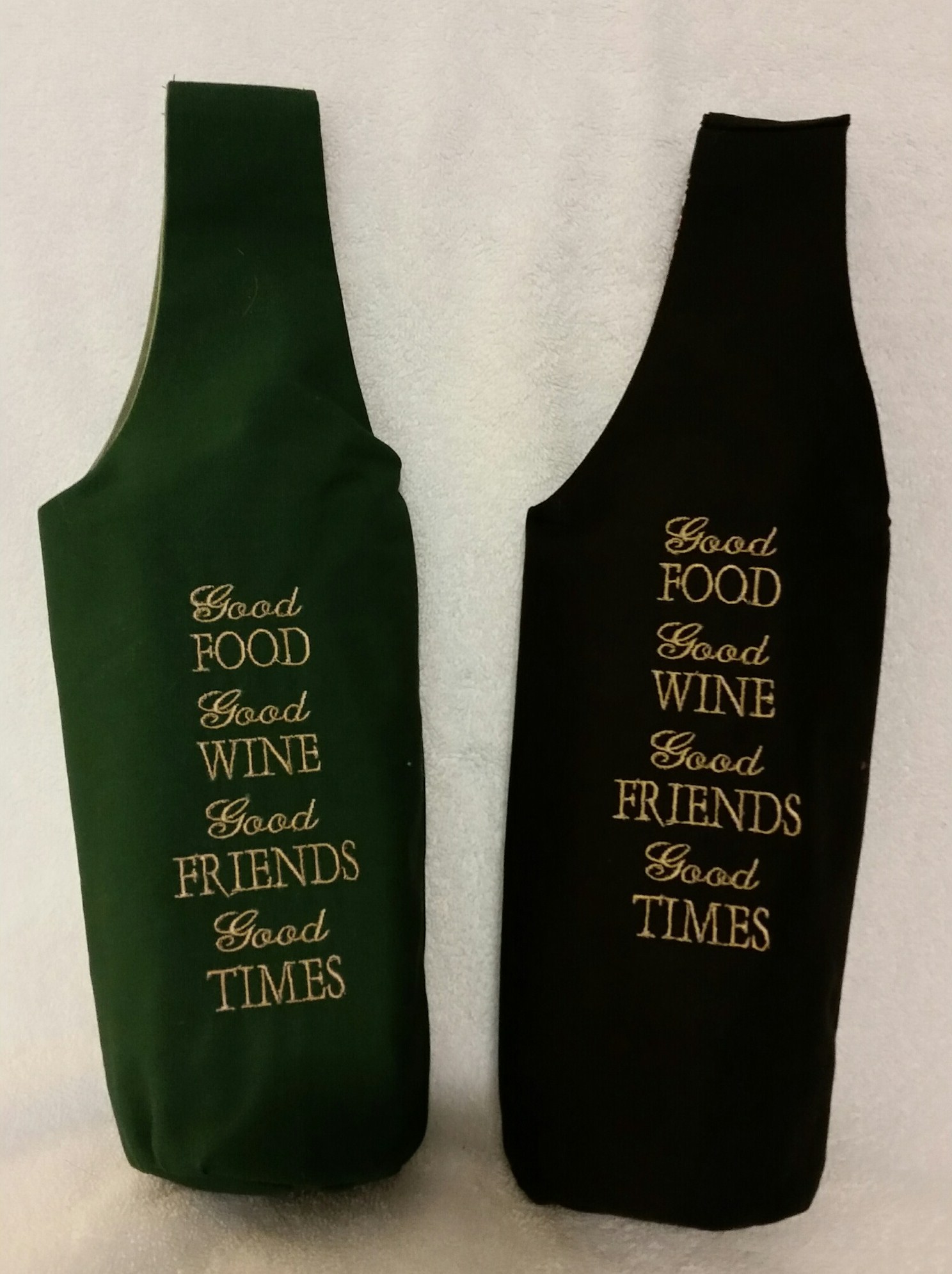 Good Food, Good Wine, Good Friends, Good Times Beverage Bag. 